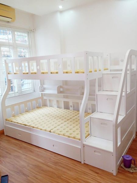 Giường 2 Tầng Cao Cấp OBA - Trắng