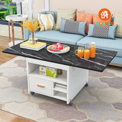 Bàn ăn thông minh xếp gọn có bánh xe không kèm ghế Nolulu - BAX04