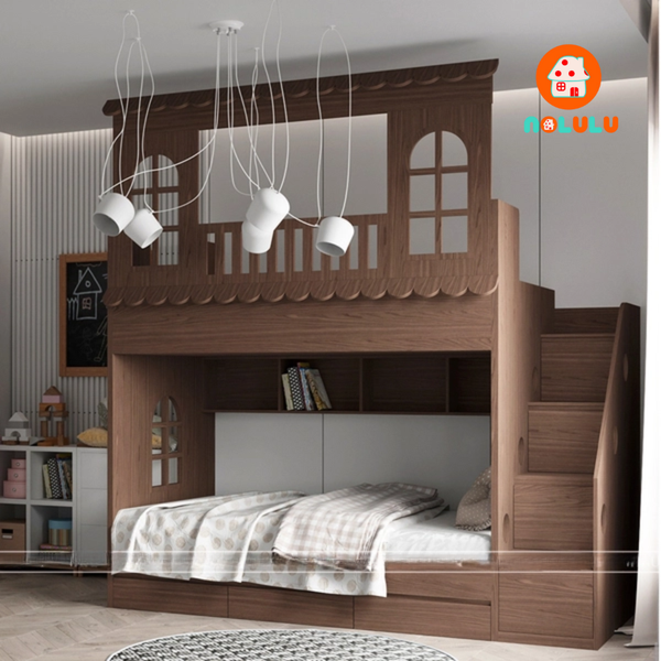 Giường tầng trẻ em hình ngôi nhà Nolulu - GT008