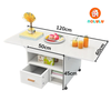 Bàn ăn thông minh xếp gọn có bánh xe không kèm ghế Nolulu - BAX04