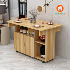 Bàn ăn thông minh xếp gọn có bánh xe không kèm ghế Nolulu - BAX06