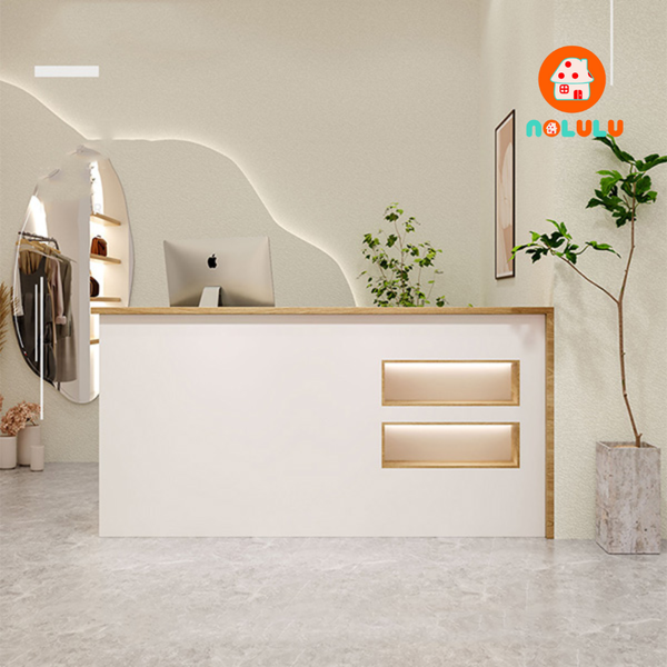 Quầy lễ tân hiện đại cho văn phòng Nolulu - QLT05