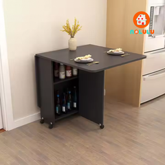 Bàn ăn thông minh xếp gọn có bánh xe không kèm ghế Nolulu - BAX01