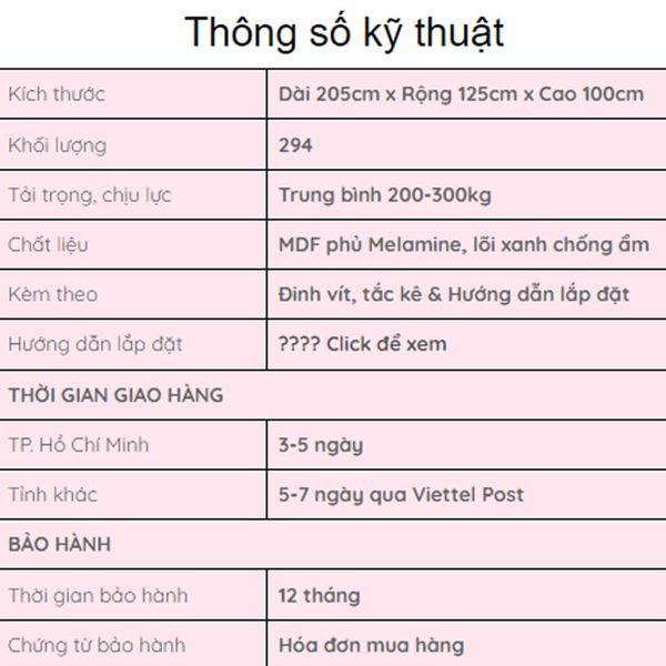 Giường ngủ phòng bé Sandra