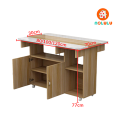 Bàn ăn thông minh xếp gọn có bánh xe không kèm ghế Nolulu - BAX06