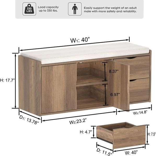 Băng Ghế Kiêm Tủ Giày Tiện Lợi TG-K58