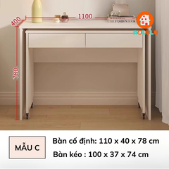 Bàn trang điểm gấp gọn hiện đại Nolulu - TD002