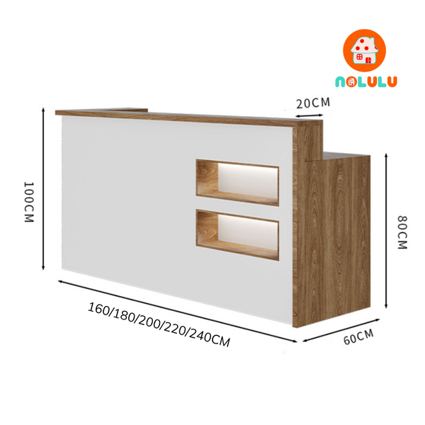 Quầy lễ tân hiện đại cho văn phòng Nolulu - QLT05