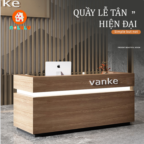 Quầy lễ tân hiện đại cho văn phòng Nolulu - QLT06