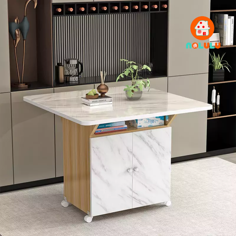 Bàn ăn thông minh xếp gọn có bánh xe Nolulu - BA008