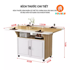 Bàn ăn thông minh xếp gọn có bánh xe Nolulu - BAX08
