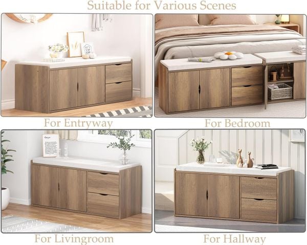 Băng Ghế Kiêm Tủ Giày Tiện Lợi TG-K58