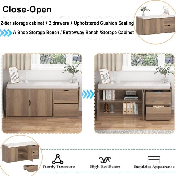 Băng Ghế Kiêm Tủ Giày Tiện Lợi TG-K58