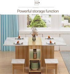 Bộ Bàn Ăn Xếp Gọn Thông Minh 4 Ghế BAX-29