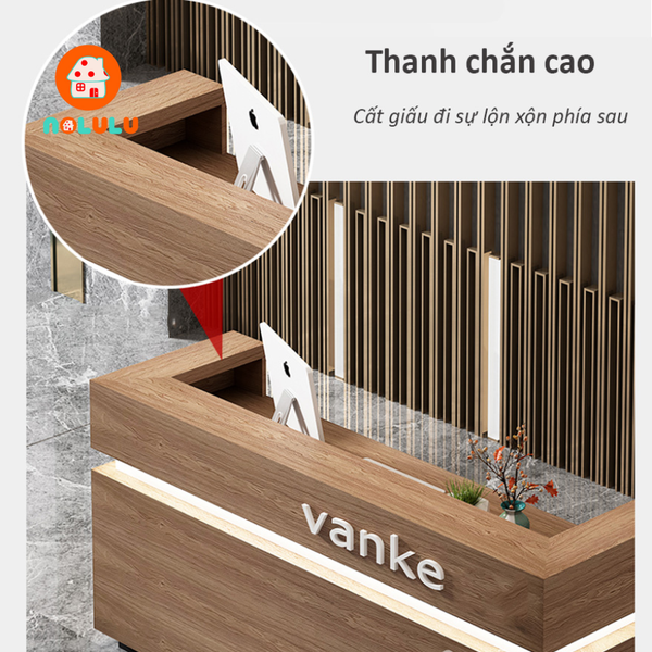 Quầy lễ tân hiện đại cho văn phòng Nolulu - QLT06