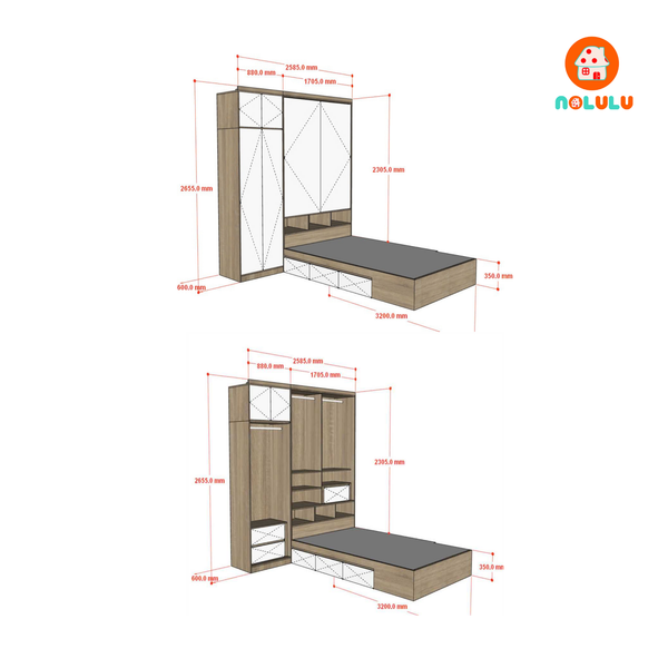 Thiết Kế Thi Công Nội Thất Căn Hộ EhomeS Nam Sài Gòn - Bình Chánh