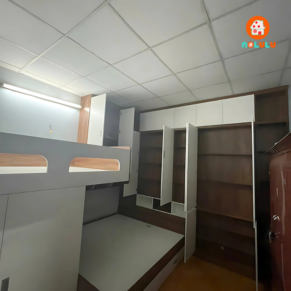 Thiết Kế Phòng Ngủ Nhỏ Hiện Đại Cho Chú Nam – Tối Ưu Từng Góc Nhỏ Với Giải Pháp Giường Tầng Thông Minh