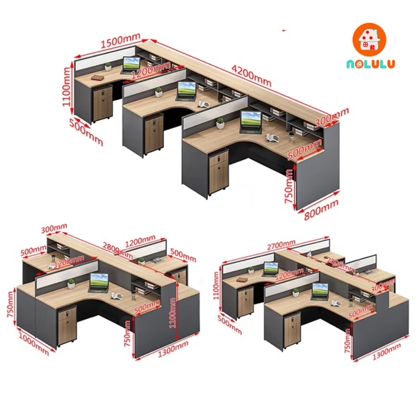 Bàn nhân viên hiện đại Nolulu - NV004