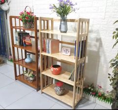 Kệ Sách Gỗ Tự Nhiên 4 Tầng (Rộng Từ 60cm-1m)