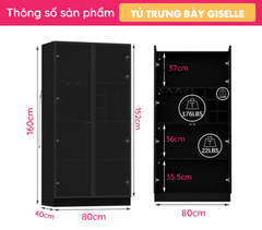 Tủ Kính Để Rượu Phòng Khách Cao Cấp Giselle