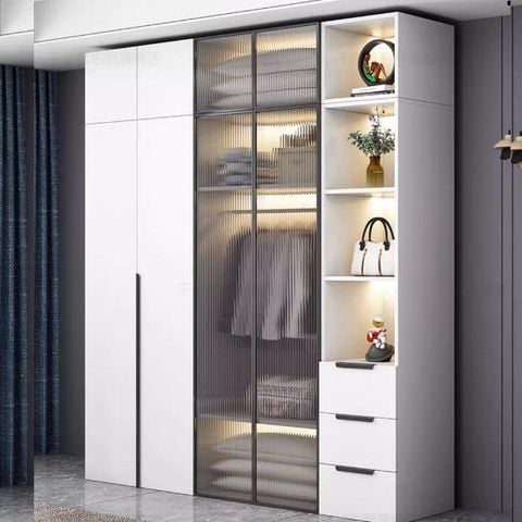 Tủ Áo Cánh Kính Khung Nhôm Sang Trọng TQA-084