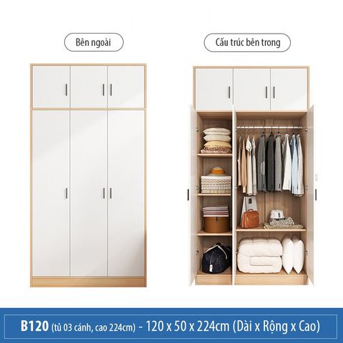 Tủ Quần Áo A120 Cánh Mở Cao Cấp