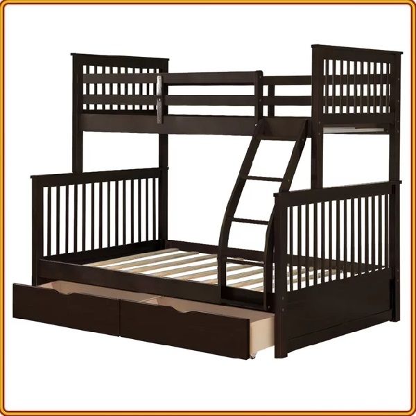 Giường 3 Tầng K.Bed Gỗ Tự Nhiên (1m-1m4-1m)