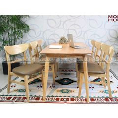 Bộ Bàn Ăn MANGO 6 Ghế (Nâu)