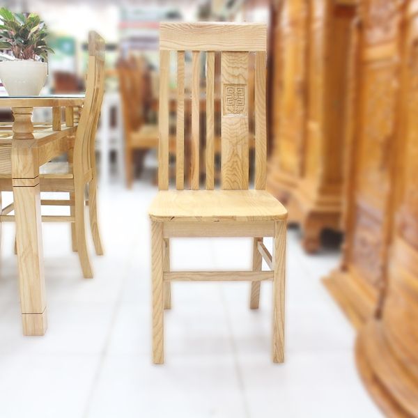 Bộ Bàn Ăn Gỗ Sồi Nga 6 Ghế (Tự Nhiên)