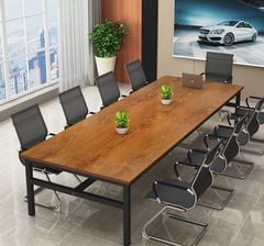 Bàn Họp Gỗ Chân Sắt Thiết Kế Đơn Giản BC-02