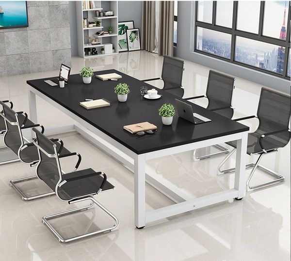 Bàn Họp Gỗ Chân Sắt Thiết Kế Đơn Giản BC-04