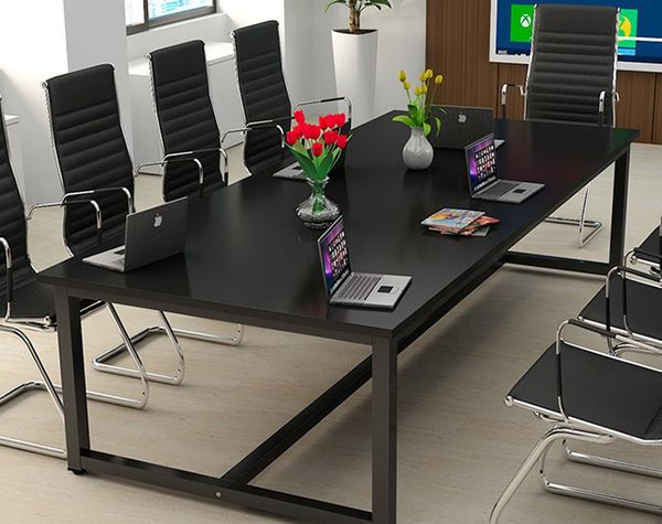 Bàn Họp Gỗ Chân Sắt Thiết Kế Đơn Giản BC-04