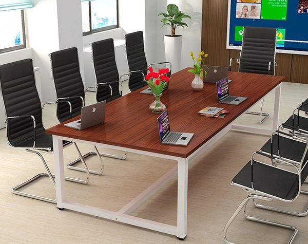 Bàn Họp Gỗ Chân Sắt Thiết Kế Đơn Giản BC-04