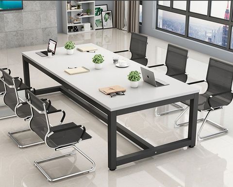 Bàn Họp Gỗ Chân Sắt Thiết Kế Đơn Giản BC-04