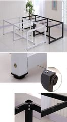 Bàn Họp Gỗ Chân Sắt Thiết Kế Gọn Gàng BC-07