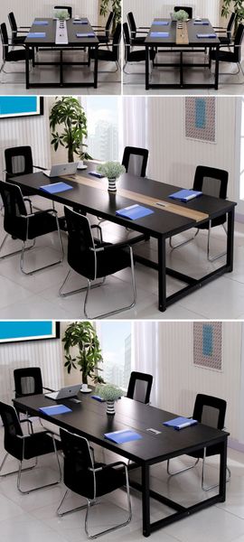 Bàn Họp Gỗ Chân Sắt Thiết Kế Gọn Gàng BC-07