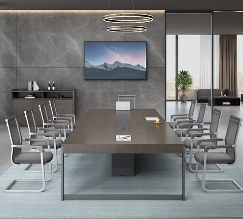 Bàn Họp Gỗ Chân Sắt Thiết Kế Đơn Giản BC-01