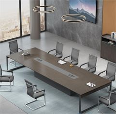 Bàn Họp Gỗ Chân Sắt Thiết Kế Đơn Giản BC-01