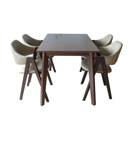 Bộ Bàn Ăn Chữ A 4 Ghế (Vàng)