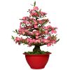 Chậu Hoa Đào Bonsai Giả Cao 1m15 Trang Trí Tết