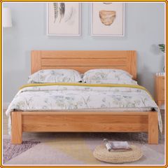Giường Panel 02 - Gỗ Sồi Mỹ (1m4-1m6-1m8)