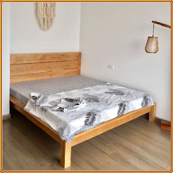 Giường Panel 02 - Gỗ Sồi Mỹ (1m4-1m6-1m8)