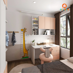 Thiết kế nội thất phòng ngủ bé gái hiện đại  Nolulu - BG001