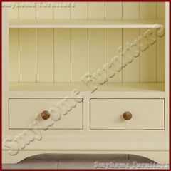 Tủ Sách Gỗ Sồi 5 Tầng + 2 Ngăn Kéo (90cm) Trắng