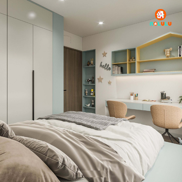 Thiết kế nội thất phòng ngủ bé trai hiện đại  Nolulu - BT001