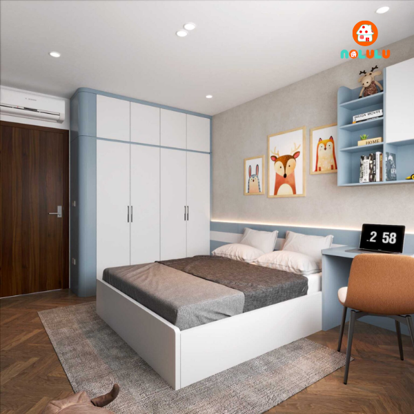 Thiết kế nội thất phòng ngủ bé trai hiện đại  Nolulu - BT003