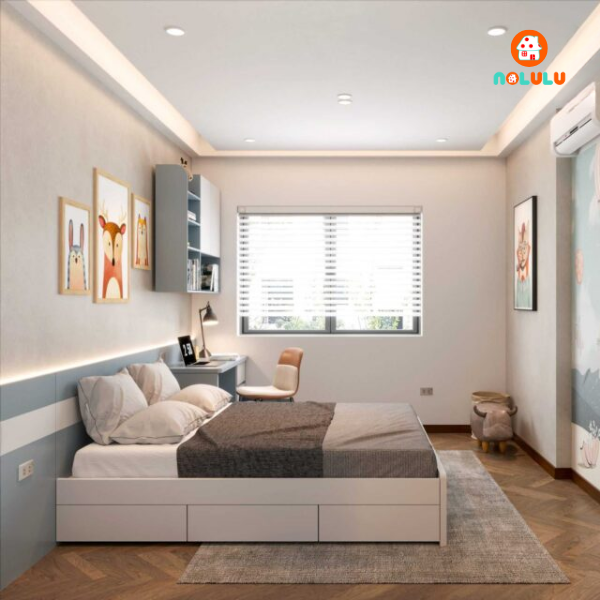 Thiết kế nội thất phòng ngủ bé trai hiện đại  Nolulu - BT003