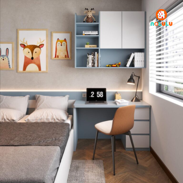Thiết kế nội thất phòng ngủ bé trai hiện đại  Nolulu - BT003