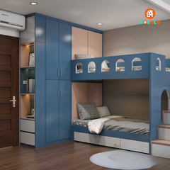 Thiết kế nội thất phòng ngủ bé trai hiện đại  Nolulu - BT004