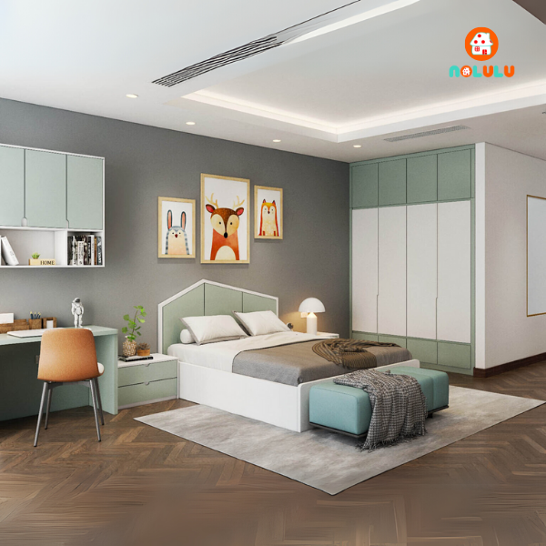 Thiết kế nội thất phòng ngủ bé trai hiện đại  Nolulu - BT006
